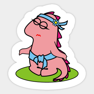 Yoga dragon girl Sticker